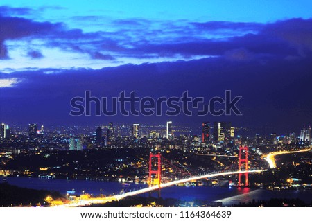 Panoramic Istanbul View From Camlica Hill - Bosphorus View - Turkey 