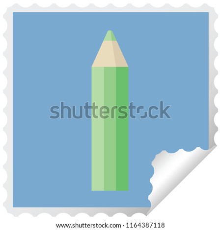 green coloring pencil graphic square sticker stamp