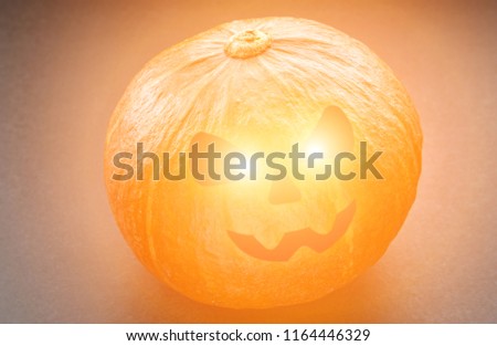 Halloween Pumpkin on dark background.