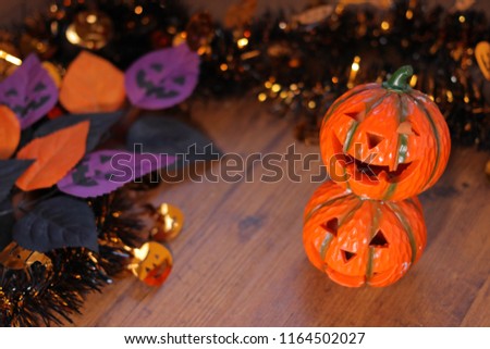 Halloween decorations such as pumpkin's ghosts