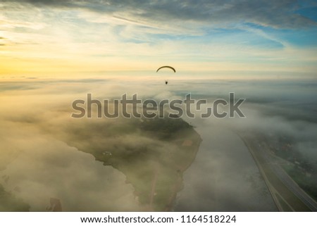 fogg flight over Kaunas, Lithuania. 