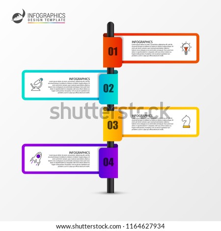 Infographic design template. Creative concept with 4 steps. Can be used for workflow layout, diagram, banner, web design. Vector illustration