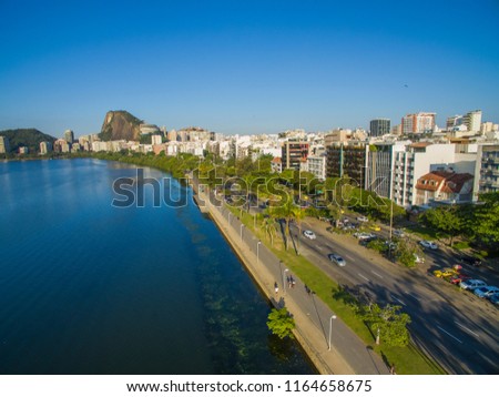 Wonderful city. Wonderful places in the world. Lagoa and neighborhood of Ipanema in Rio de Janeiro, Brazil South America 