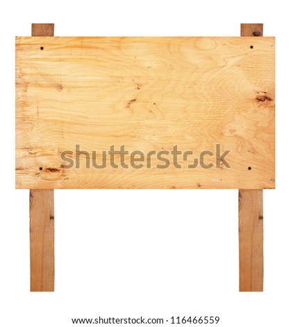 Wooden sign board