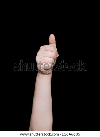 the number ten in sign language on a black background