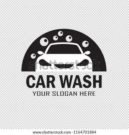 car wash service icon isolated on transparent background, vector illustration
