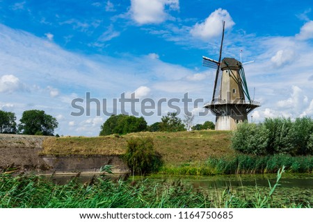 mill called Nooit Gedagt in Woudrichem, The Netherlands