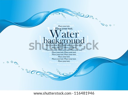 Water frame. (vector illustration)