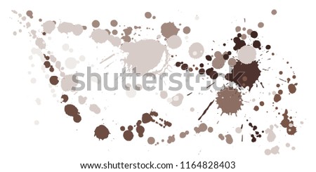 Watercolor paint stains grunge background vector. Trendy ink splatter, spray blots, dirty spot elements, wall graffiti. Watercolor paint splashes pattern, smear liquid stains splatter backdrop.
