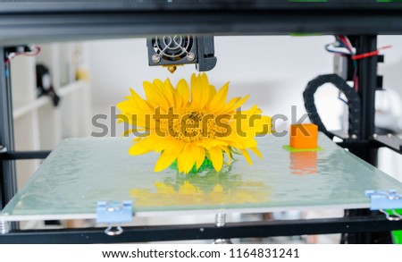 3d printer mechanism working during the processes. Modern 3D printing.