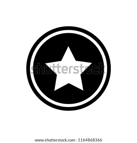Star in circle best icon logo template