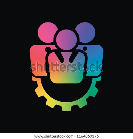 . Rainbow color and dark background