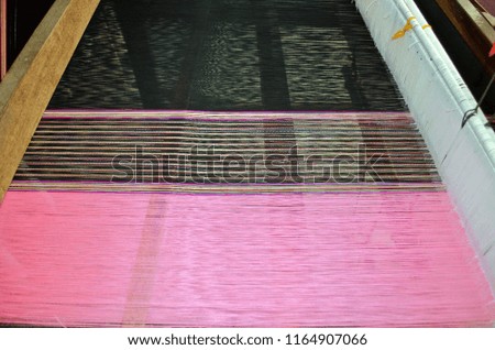 Weaving traditional thai local fabric