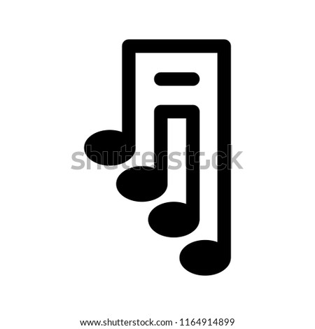 A Musical Note logo icon vector