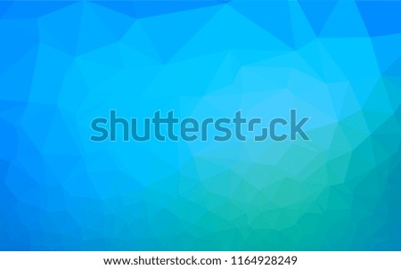 Light Blue, Green vector polygonal pattern. Colorful abstract illustration with gradient. The template can be used as a background for cell phones.