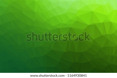 Light Green vector polygonal pattern. Geometric illustration in Origami style with gradient.  The template can be used as a background for cell phones.