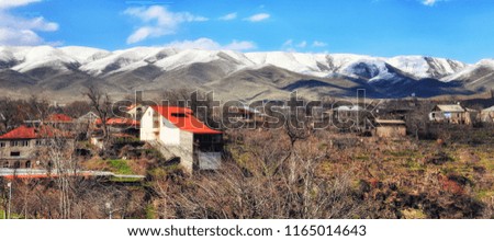 village in mountains on a sunny day, Armenia
