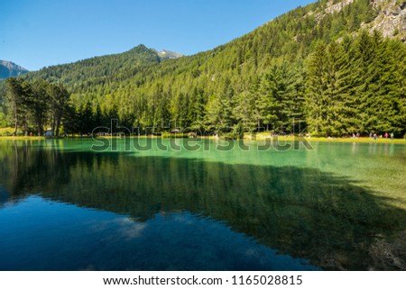 Lake Gover, Gressoney-Saint-Jean, Aosta, Valle d'Aosta, Italy