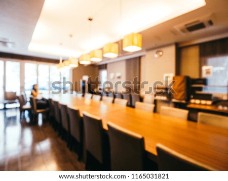 Abstract blur coffee shop and restaurant interior for background