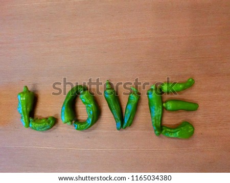 We can tell "Love" by anything. this is vegetable, sweet pepper.