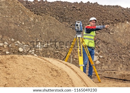 Cadastral survey of locality by surveyor