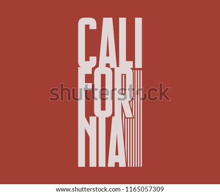 Modern Lettering California Tee Graphic Design