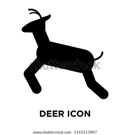Deer Sign icon vector isolated on white background, Deer Sign transparent sign