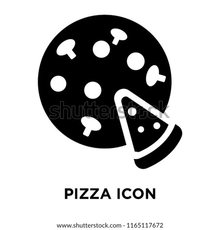 Pizza icon vector isolated on white background, Pizza transparent sign , food symbols