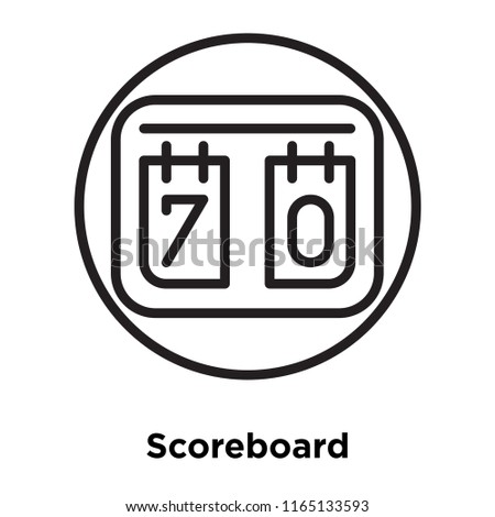 Scoreboard icon vector isolated on white background, Scoreboard transparent sign , linear sport symbols