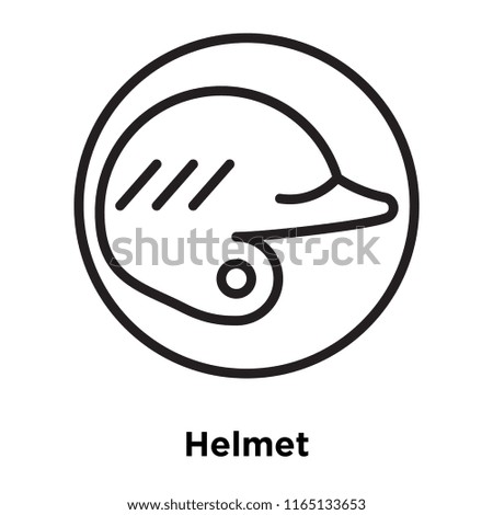 Helmet icon vector isolated on white background, Helmet transparent sign , linear sport symbols