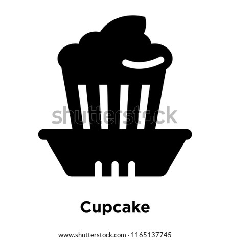 Cupcake icon vector isolated on white background, Cupcake transparent sign , food and fruit symbols