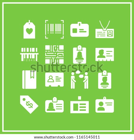 tag icon. This set with qr code, barcode, gift tag and price tag vector icons for mobile and web