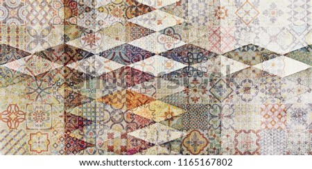 Wall Tile Background Design Texture Abstract Colourful Decoration.
