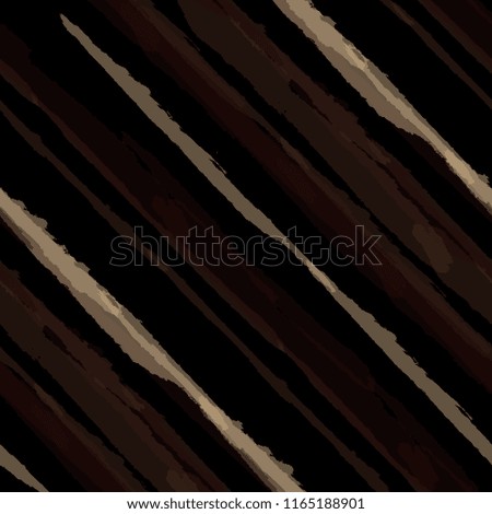 Seamless Diagonal Grunge Stripes. Abstract Texture with Brush Strokes. Scribbled Grunge Pattern for Fabric, Cloth, Textile Trendy Vector Background.