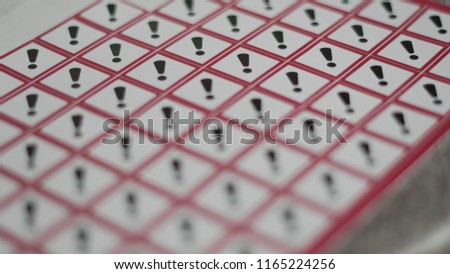 Abstract COSHH Hazardous to The Ozone Layer Warning Symbols in Pattern