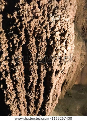 The stalactites inside Chiang Dao Cave, Chiang Mai, Thailand.