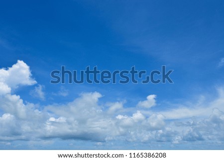 Blue sky white cloud white background. Beautiful sky and clouds in the afternoon.