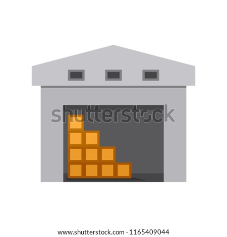 Warehouse building icon. Clipart image isolated on white background