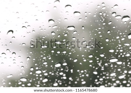raindrops on window glass, background,rainy season