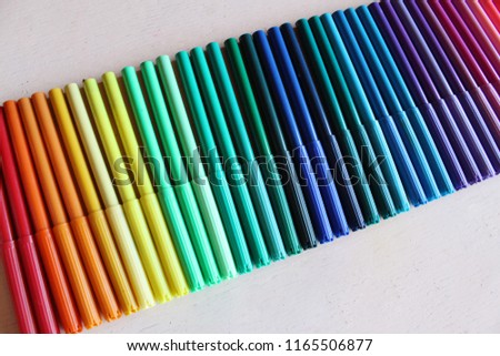 Rainbow from a set of markers