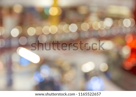 abstract blurred bridge background in department store