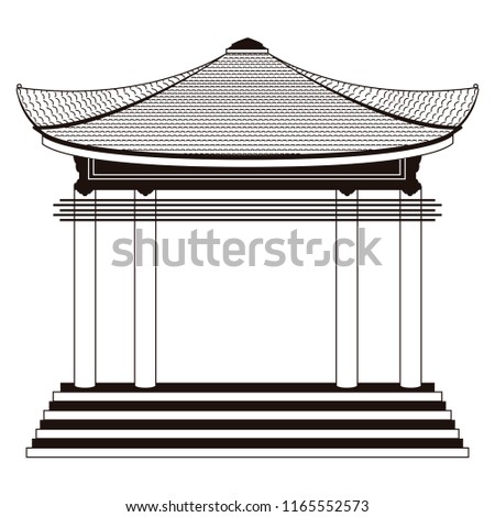 Isolated asian building icon. Vector illustration design