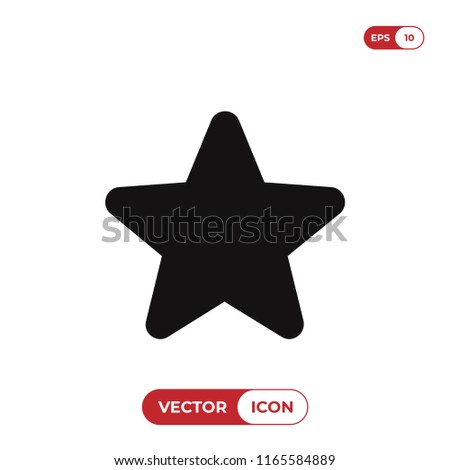 Star vector icon. Best,favorite symbol. Flat vector sign isolated on white background. Simple vector illustration for graphic and web design.