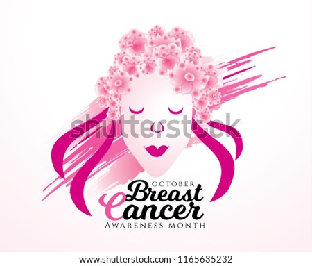 vector Breast Cancer Awareness Month . vector illustration. pink ribbon as a symbol of the fight against breast cancer. month of disease prevention October