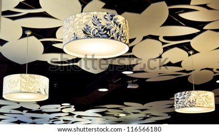 interior design lamp of modern room Royalty-Free Stock Photo #116566180