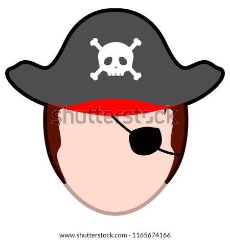 Abstract halloween pirate costume. Vector illustration design