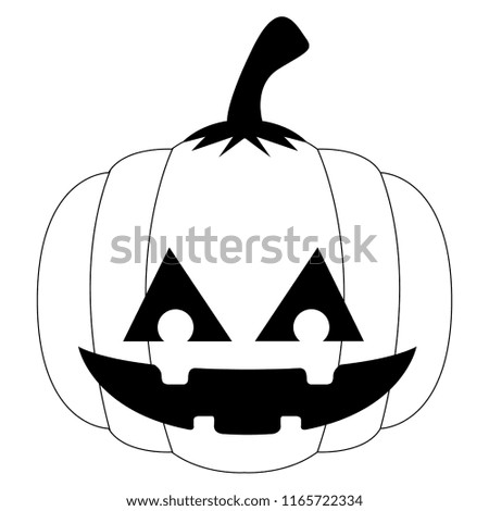 Isolated halloween jack-o-lantern icon. Vector illustration design