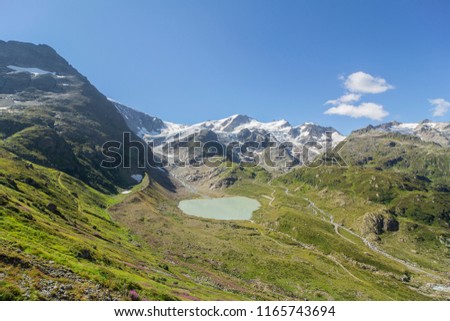 Sustenpass in Swiss alps in summer