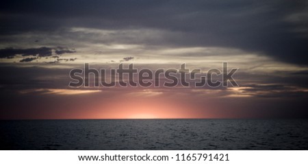 Ocean and sky sunset landscape 