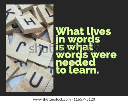 what words were needed to learn